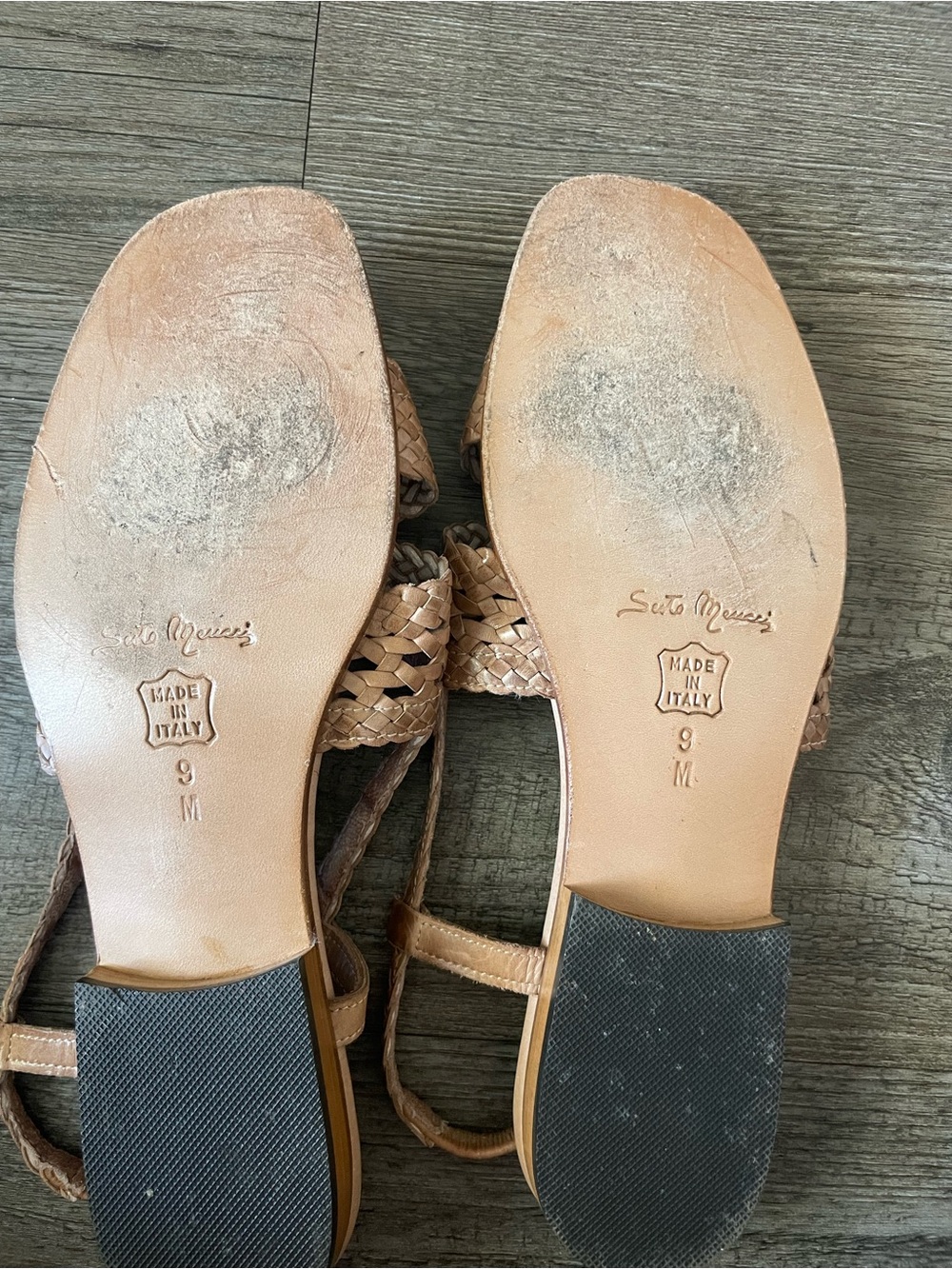 Sesto Meucci Woven Slingback Sandals in Light Tan - Picture 3 of 3